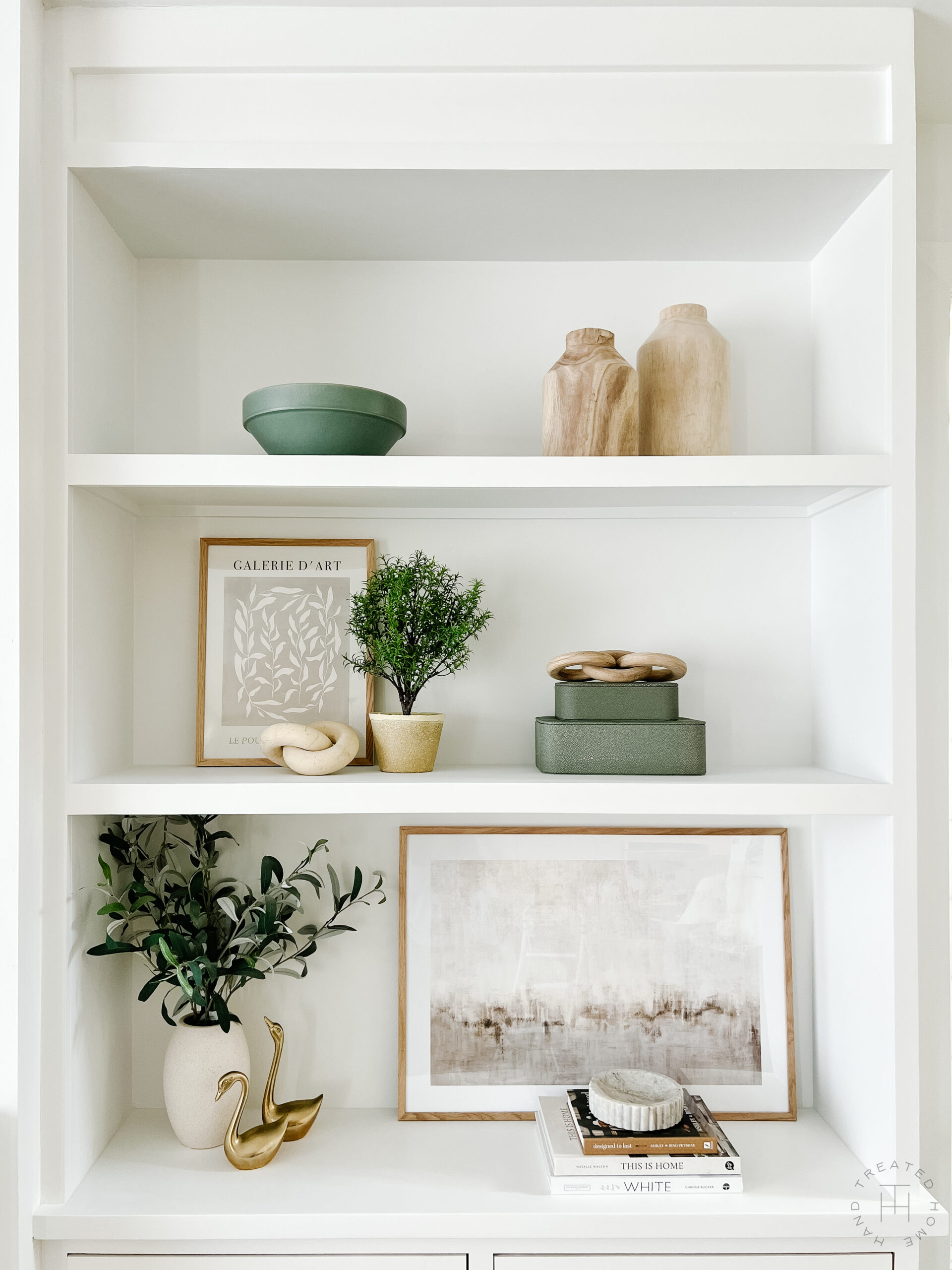 How to Decorate Shelves - Hand Treated Home